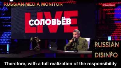 UA pov: Soloviev reacts to the last 24 hours in Russia.