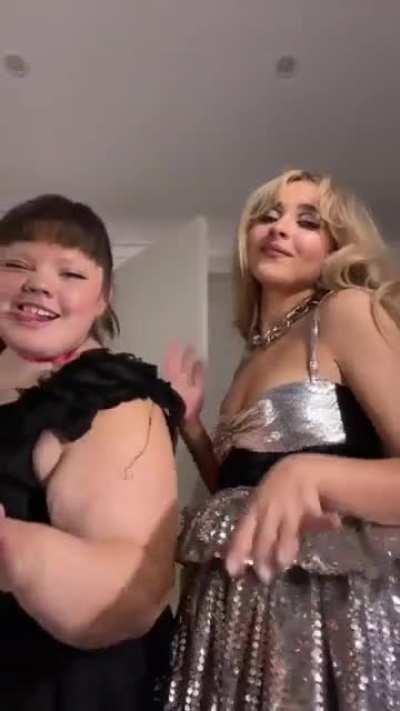 getting ready with friends