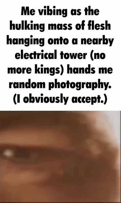 Had a dream where I lived on a Cyberpunk skyscraper with some horrid mass of flesh hanging on to an electrical tower outside that handed me photos. More context in comments.