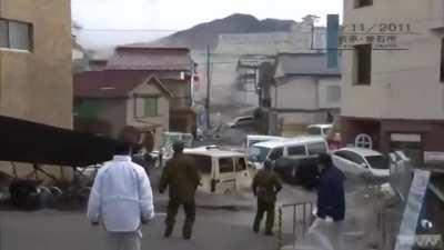 (first person perspective) tsunami caused by the Great East Japan Earthquake of 2011