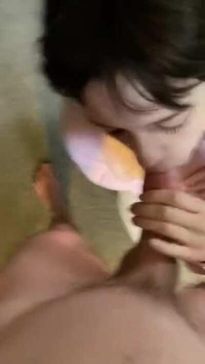 I earned a nice facial from a big cock🤤(19f OC)