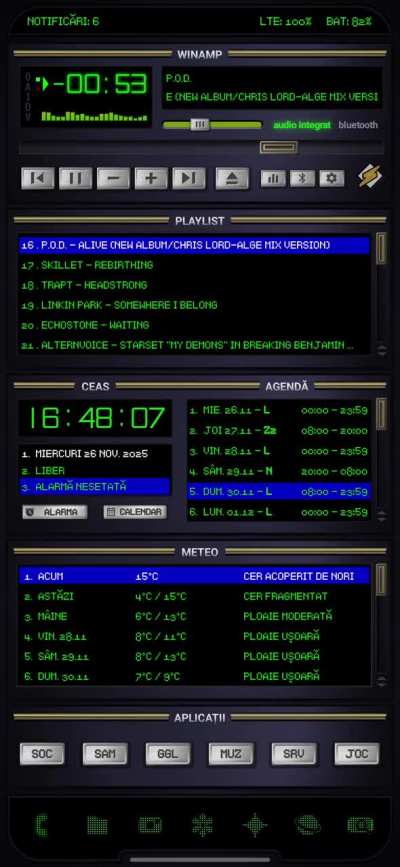 [Theme] KLWP single screen Winamp theme