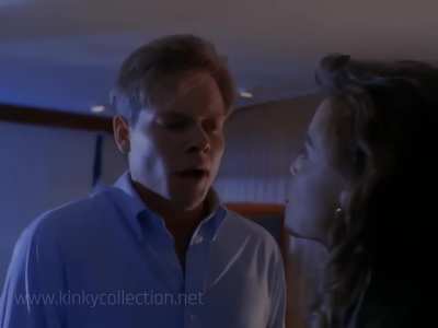 Mitzi Kapture knees a man in the balls then threatens to him in balls in Silk Stalkings S01E01 1991