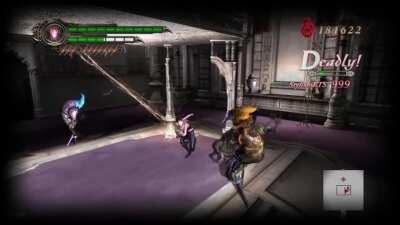 Slowed down a clip of Trish's range extending distortion to highlight the effect and possibly managed to distort her Real Impact equivalent, showing the move not connecting at similar range undistorted for comparison