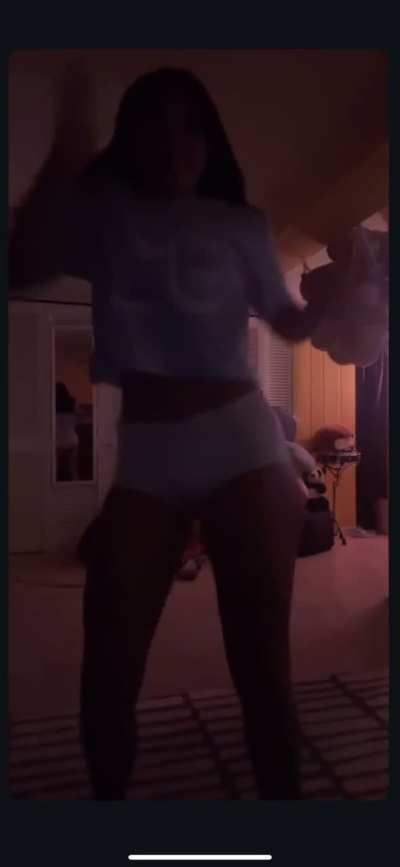 Audri throwing it back