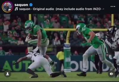 Saquon posted this to his instagram and now I want to run through a wall at full speed.