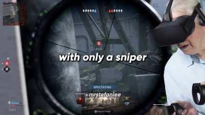 As David Attenborough, I narrated a Sniper camping on Search LOL . Just a bit of silly fun haha