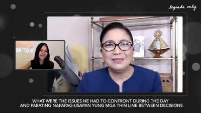 This shows Leni's humanity. Nadedehumanize kasi siya based on people's perception of her sa mga short clips of her lang. Lessen natin pag-mock kay BBM, try naman natin ipakilala sa kanila si Leni as a person. Even me, ngayon ko lang nakita this side of he