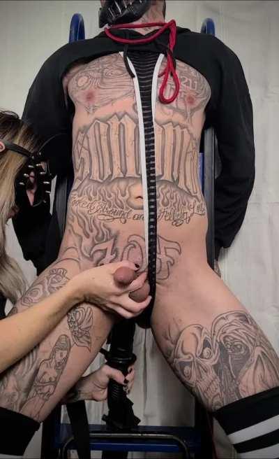 I strapped him to a dolly and then punished his hole. He could barely 