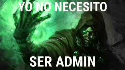 NO ES NECESARIO SER ADMIN