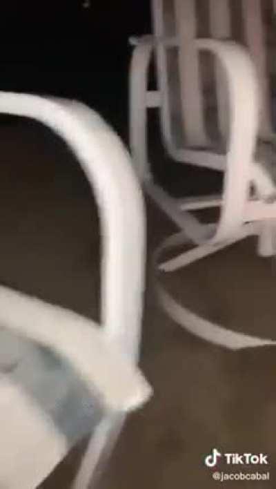 Mis primos y yo esperando a que mi abuela traiga la cena de navidad.