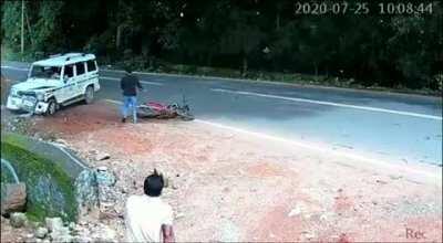 Chilling by the side of the road when