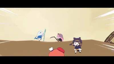 Gura Middle Finger but it's Silver Bullet