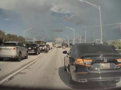 Fat fucking idiot pulls a gun on my friend today in Miami