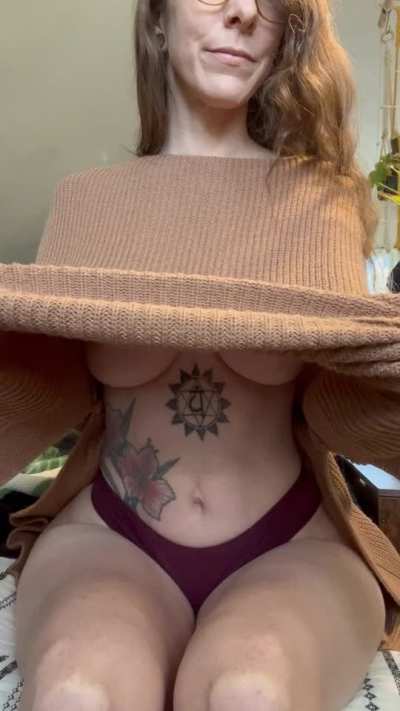 A sweater and a thong today