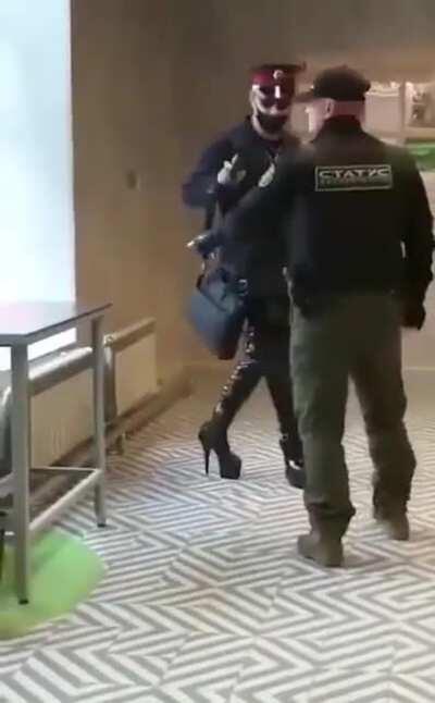 You don't mess with Russian security guards