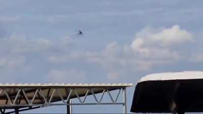 IDF AH64 Apache's intercepting a drone over Southern Israel. 21.12.2024