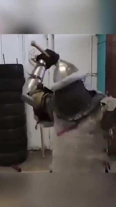 Guys and girls in medieval stuff punching things