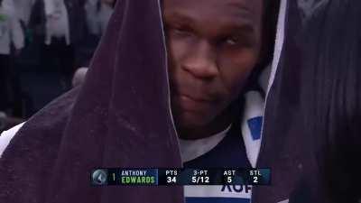 [Highlight] Anthony Edwards is full of praise for his teammates in the post game interview after Minesotta's game 4 win