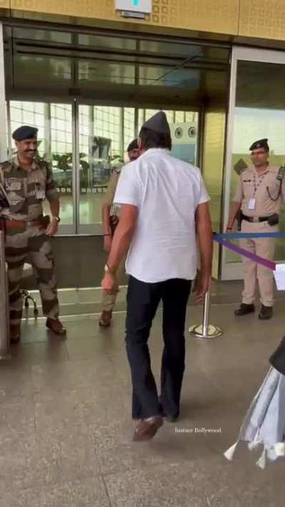Jaggu dada can make anyone smile - even the airport security!