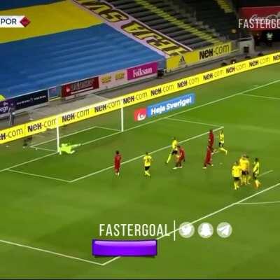 Cristiano Ronaldo's 100th goal for Portugal. All time highest scorer.