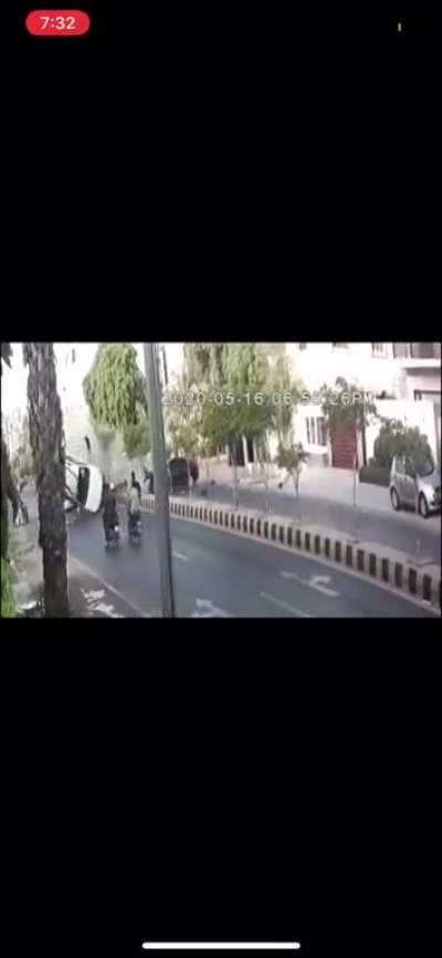 Overspeeding over crosswalk