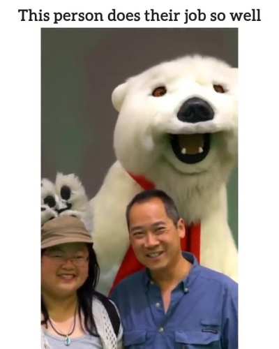 When you’re so good at your job that you accidentally become everyone’s source of happiness.