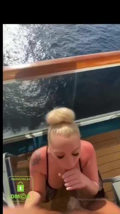 White girl on yatcht