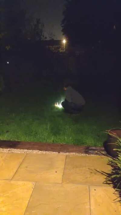 When dad does fire works