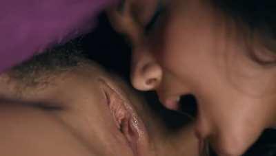 Alex eats out her girlfriend Gia under the covers while her mom's in the room [GIF]