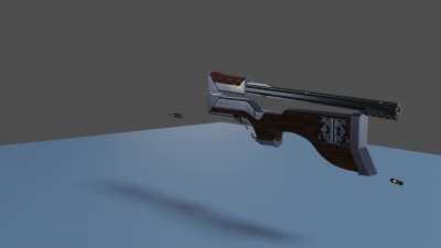 [no spoilers] I made this 3D model of Caitlyn's rifle in blender last summer as my first project