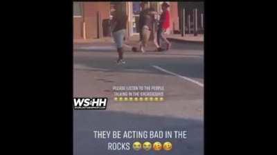 My neighborhood had a fight cut short yesterday