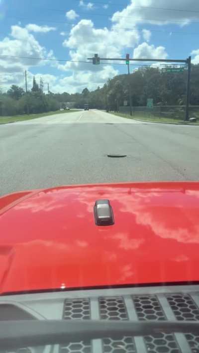 Jeep vs manhole cover.