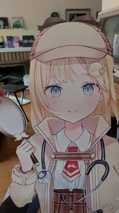 I got myself an Amelia Watson cutout, and I made her talk!