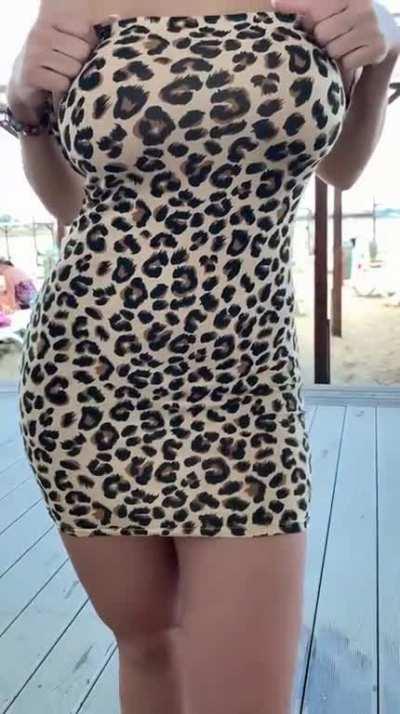 Feeling quite brazen at the beach