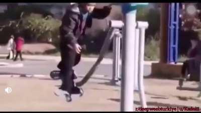 Poor kid just wanted to play