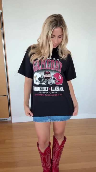 Katie ready for gameday at Bama