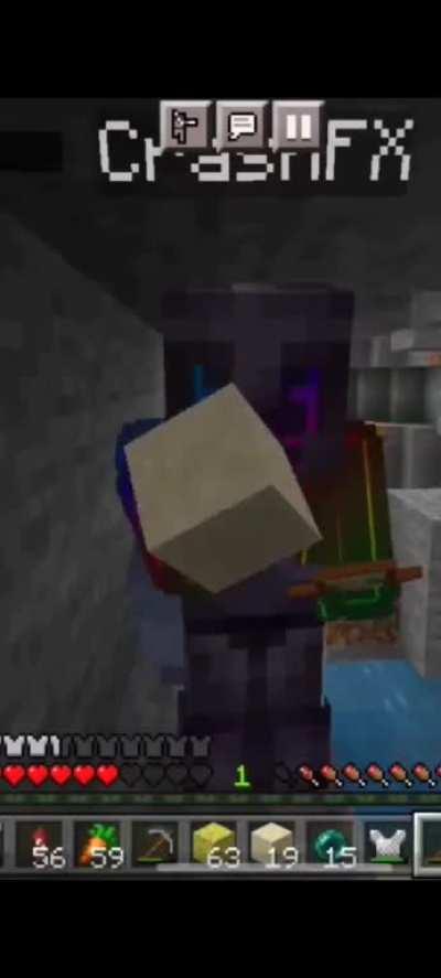 My friend eating sand for 5 min with music