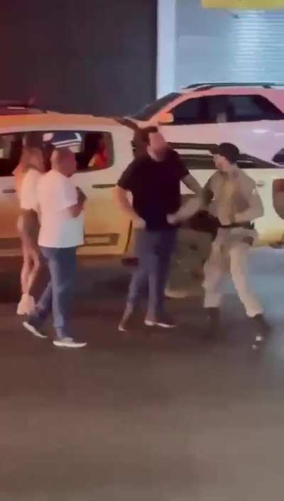 Big guy vs small cop