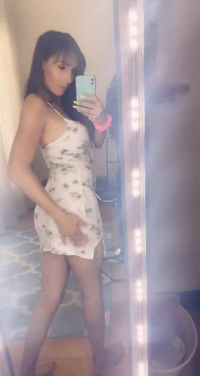 Who can guess what color panties I have on? 😈