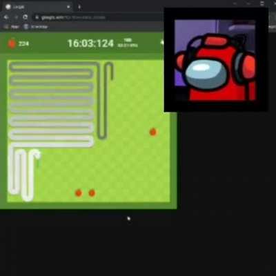 red imposter pops off on google snake