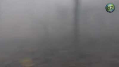 French police charging firefighters