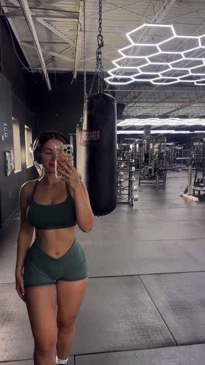 Showing off her physique