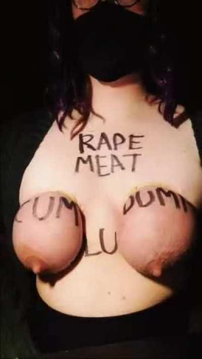 [F] fun body writing and tit bondage