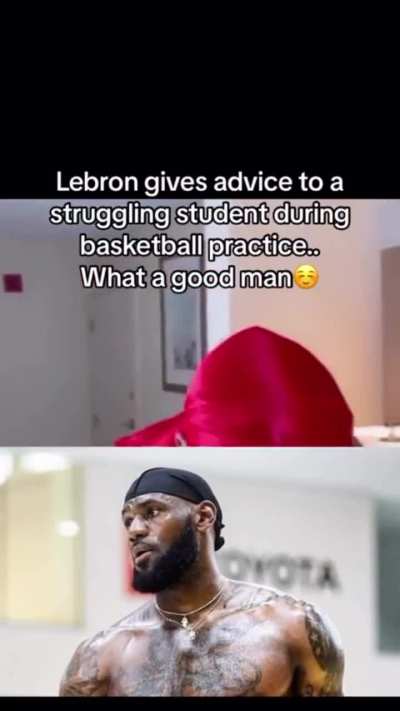 Glad to see LeBron helping out Harrison barnes 