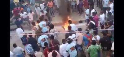 Fire breathing dipshit becomes The African Ghost Rider