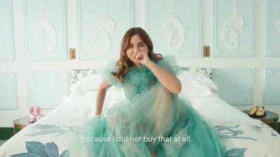 Jenna in bed, interview with The Outnet 2022