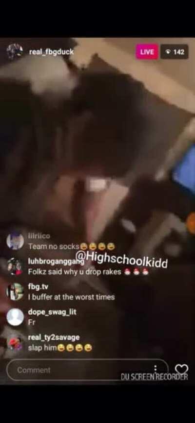 Some guy drops rakes infront of FBG Duck 🕊