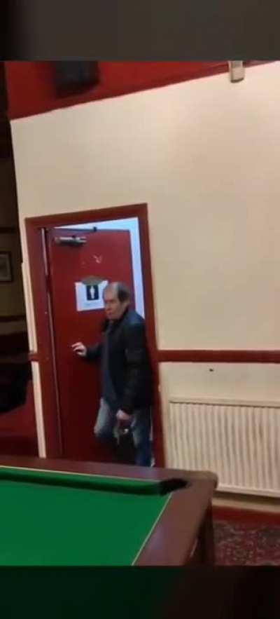 Coming out of the bathroom 