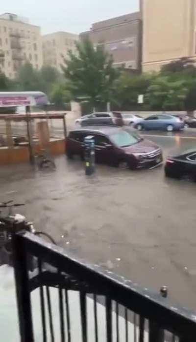 This block in Dyckman gets hit incredibly hard. Check out these bottom level stores/apartments